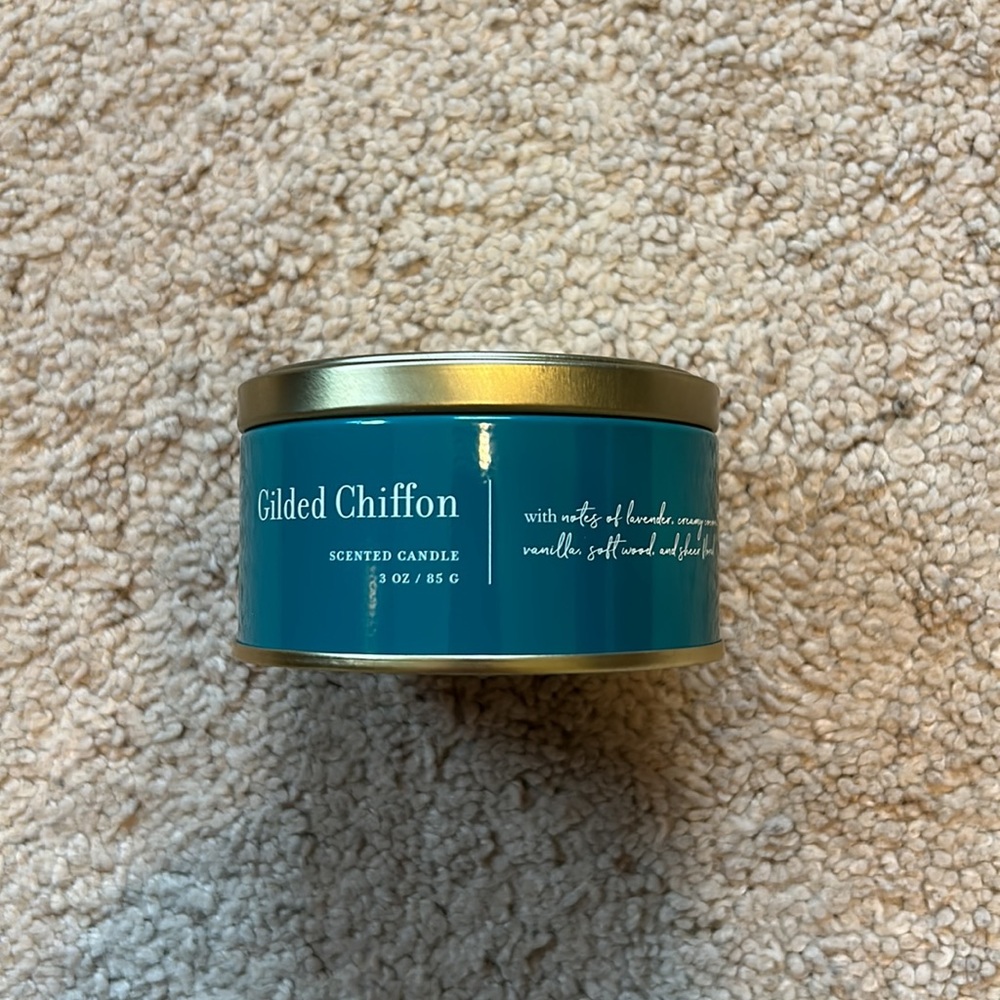 NWOT candle gilded chiffon scent